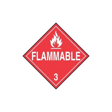 Accuform DOT PLACARD HAZARD CLASS 3  MPL301MG1 MPL301MG1